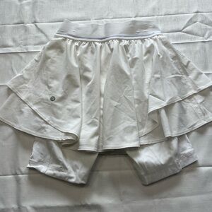 Lululemon Court Rival White Athletic Skirt with Shorts Size 4